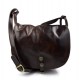 Bolsa de cuero de mujer marron oscuro made in Italy bandolera bolso de espalda bolso de piel