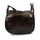 Bolsa de cuero de mujer marron oscuro made in Italy bandolera bolso de espalda bolso de piel