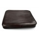 Leather folder document file folder A4 leather zipped folder bag dark brown