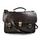 Briefcase leather office bag backpack shoulder bag conference bag mens business dark brown
