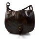 Bolsa de cuero de mujer marron oscuro made in Italy bandolera bolso de espalda bolso de piel