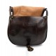 Bolsa de cuero de mujer marron oscuro made in Italy bandolera bolso de espalda bolso de piel