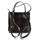 Ladies handbag dark brown leather bag clutch backpack crossbody women
