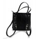 Ladies handbag black leather bag clutch backpack crossbody women