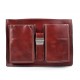 Leather briefcase business bag conference bag satchel red