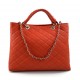 Leather women purse coral handbag leather shoulder bag leather shopper