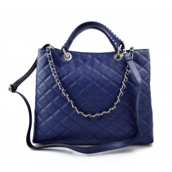 Damen schultertasche blau leder damen handtasche damen henkeltasche