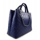 Leather women purse blue handbag leather shoulder bag leather shopper