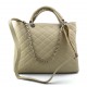 Leather women purse beige handbag leather shoulder bag leather shopper