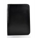 Leather folder office document folder A4 black leather zipped document