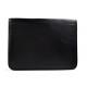 Leather folder office document folder A4 black leather zipped document