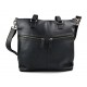 Ladies buffalo leather black handbag womens shoulder bag leather satchel