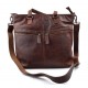 Ladies buffalo leather brown handbag womens shoulder bag leather satchel