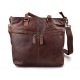 Ladies buffalo leather brown handbag womens shoulder bag leather satchel