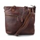 Ladies buffalo leather brown handbag womens shoulder bag leather satchel