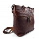 Ladies buffalo leather brown handbag womens shoulder bag leather satchel