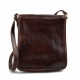 Mens shoulder leather bag shoulder bag genuine leather messenger brown