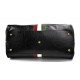 Bolsa viaje piel bolso equipaje bandera italiana bolsa cabina negro