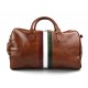 Leather travel bag duffle bag honey gym bag Italian flag weekender