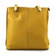 Bolso mujer piel amarillo bolso de mano bandolera en piel