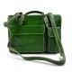 Leather shoulder bag briefcase carry on messenger bag leather ladies handbag men green