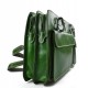 Leather shoulder bag briefcase carry on messenger bag leather ladies handbag men green