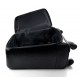 Leder reisekoffer troller schwarz leder reisetasche manner damen mit griff leder tasche reise tasche mit 4 rollen