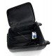 Leder reisekoffer troller schwarz leder reisetasche manner damen mit griff leder tasche reise tasche mit 4 rollen