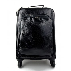 Valise trolley voyage en cuir noir sac voyage de bagages a main en cuir sac de cabine sac en cuir