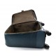 Leder reisekoffer troller blau leder reisetasche manner damen mit griff leder tasche reise tasche mit 4 rollen