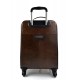 Leather trolley coffee travel bag weekender overnight leather bag with 4 wheels leather cabin luggage airplane bag