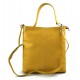 Bolso de de cuero bolso de piel de mujer amarillo