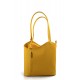 Bolso de piel mujer amarillo bolso de cuero mochila bandolera