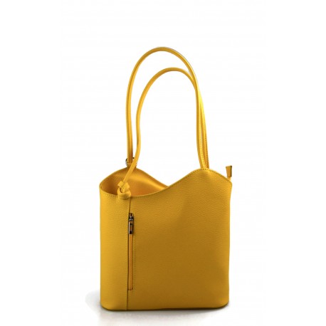 Bolso de piel mujer amarillo bolso de cuero mochila bandolera