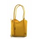 Ladies handbag yellow leather bag clutch hobo bag backpack