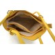 Bolso de piel mujer amarillo bolso de cuero mochila bandolera