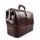 Doctor bag leather retro bag doctor bag men women medical bag brown