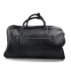 Travel bag leather travel duffle bag XXL big leather black carry on hand held travel shoulder bag leather gym bag duffel