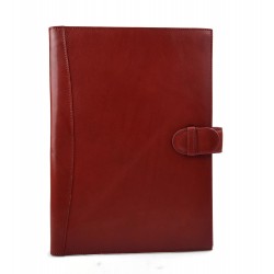 Maletin piel cartera bolso cartera cuero organizador archivos rojo