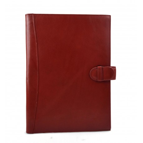 Maletin piel cartera bolso cartera cuero organizador archivos rojo