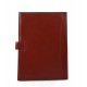 Leather folder A4 document file organiser office portofolio red