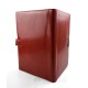 Leather folder A4 document file organiser office portofolio red