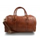 Leather duffle bag genuine leather travel bag overnight honey