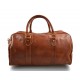 Leather duffle bag genuine leather travel bag overnight honey