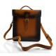 Rigid leather bag camera leather satchel crossbody leather shoulder bag rigid bottle bag brown