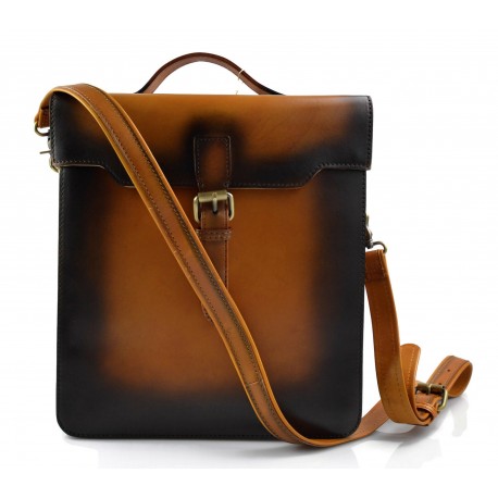 Rigid leather bag camera leather satchel crossbody leather shoulder bag rigid bottle bag brown