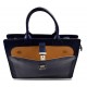 Leather briefcase mens women office shoulder bag document messenger bag business bag executive VIP briefcase blue