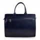 Leather briefcase mens women office shoulder bag document messenger bag business bag executive VIP briefcase blue