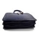 Leather briefcase mens women office shoulder bag document messenger bag business bag executive VIP briefcase blue