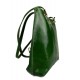 Borsa pelle donna verde zaino con manici a spalla